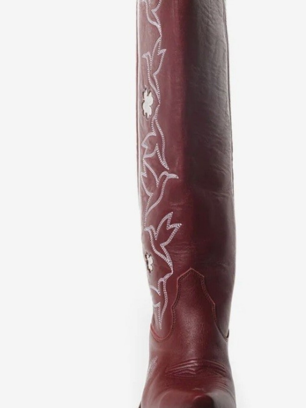Women’s Burgundy Embroidered Cowboy Boots. Never Worn - Picture 10 of 10